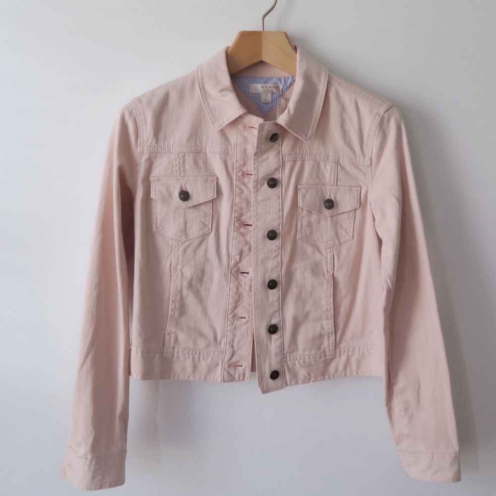KENAR Pink Blush Light Jean Jacket Outerwear S
